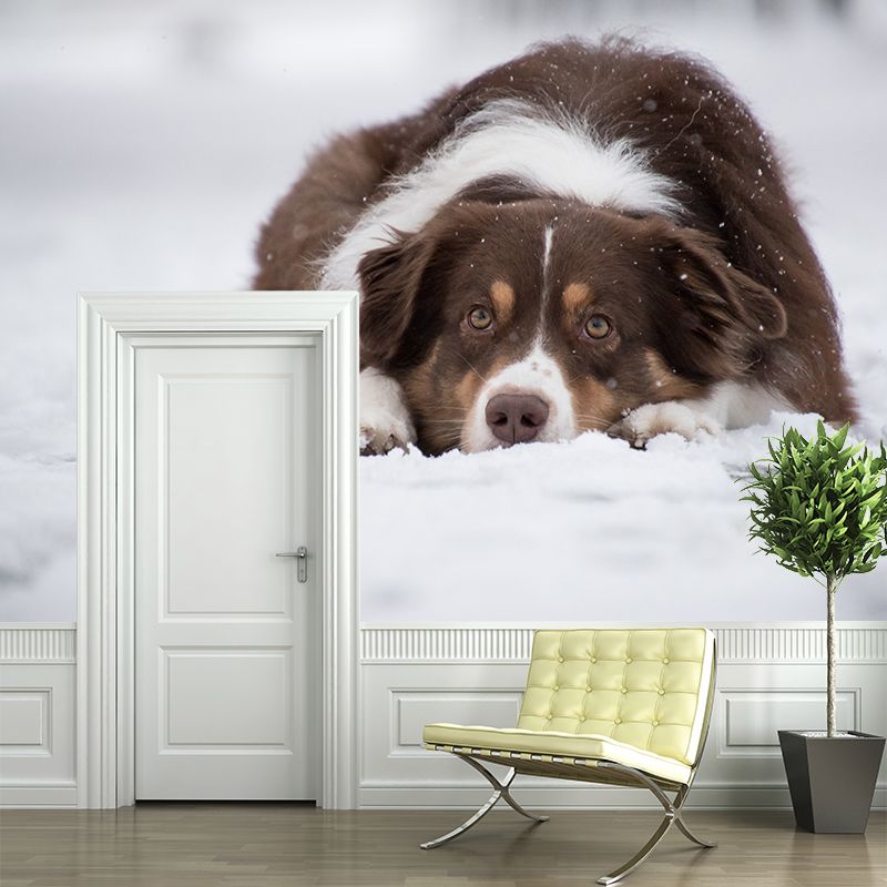 Cute Intelligent Dog Mural Decal for Living Room Wall Art, Made to Measure