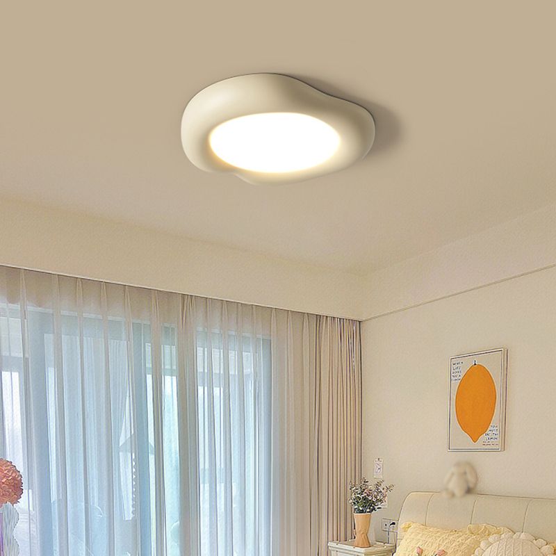 Nordic Style Resin Flush Mount Ceiling Light Fixture for Bedroom