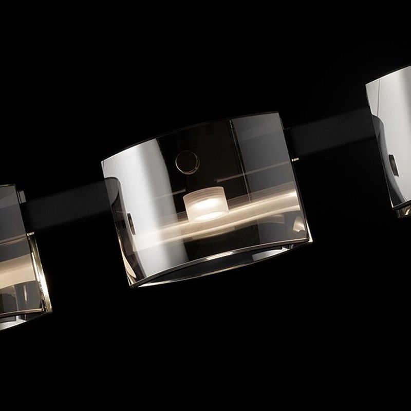 Modern Simple Hanging Island Light Glass LED Hanging Lighting Fixture for Sitting Room