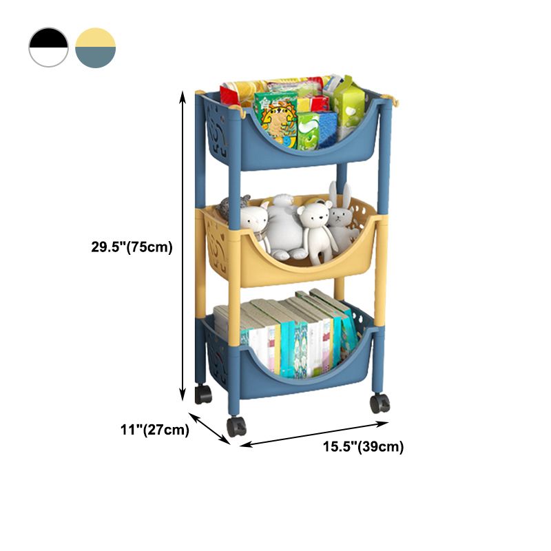 Modern Style Bookcase Etagere Open Back Plastic Bookshelf for Home