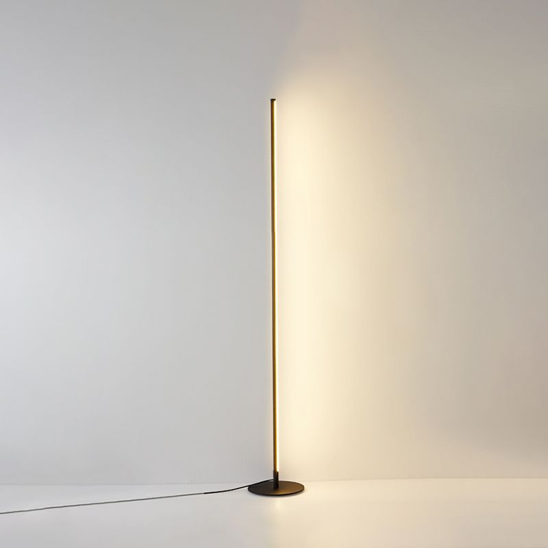 1-Light Strip Shape Floor Light Modern Style Floor Standing Light with Acrylic Shade