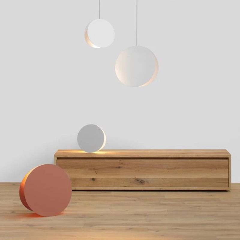 Lámpara colgante de metal redonda creativa Bulbo individual Post-Modern Style Lighting Fixture para pasillo del pasillo
