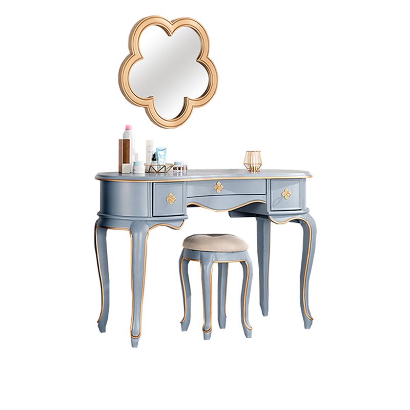 Victorian 3-Drawer Makeup Counter Solid Wood Vanity Dressing Table