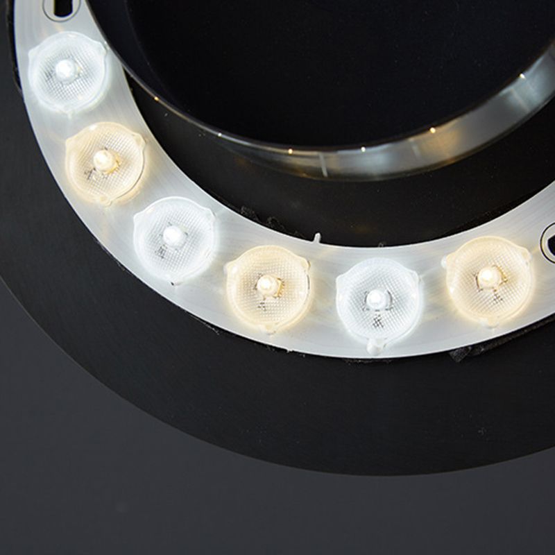 1-Light Round Sconce Light Fixture Modern Metal Wall Light for Hallway