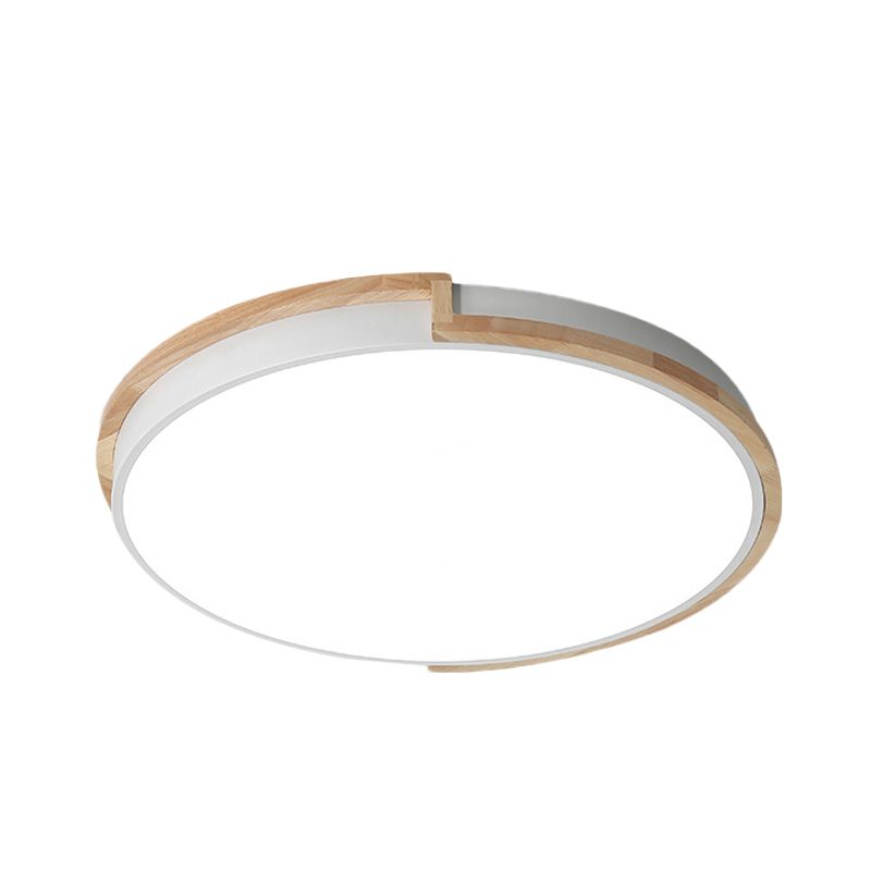 13"/17"/21" W Slim Drum Bedroom Flush Ceiling Light Eye-Caring Acrylic Macron Loft Led Ceiling Lamp in Black/Grey/White