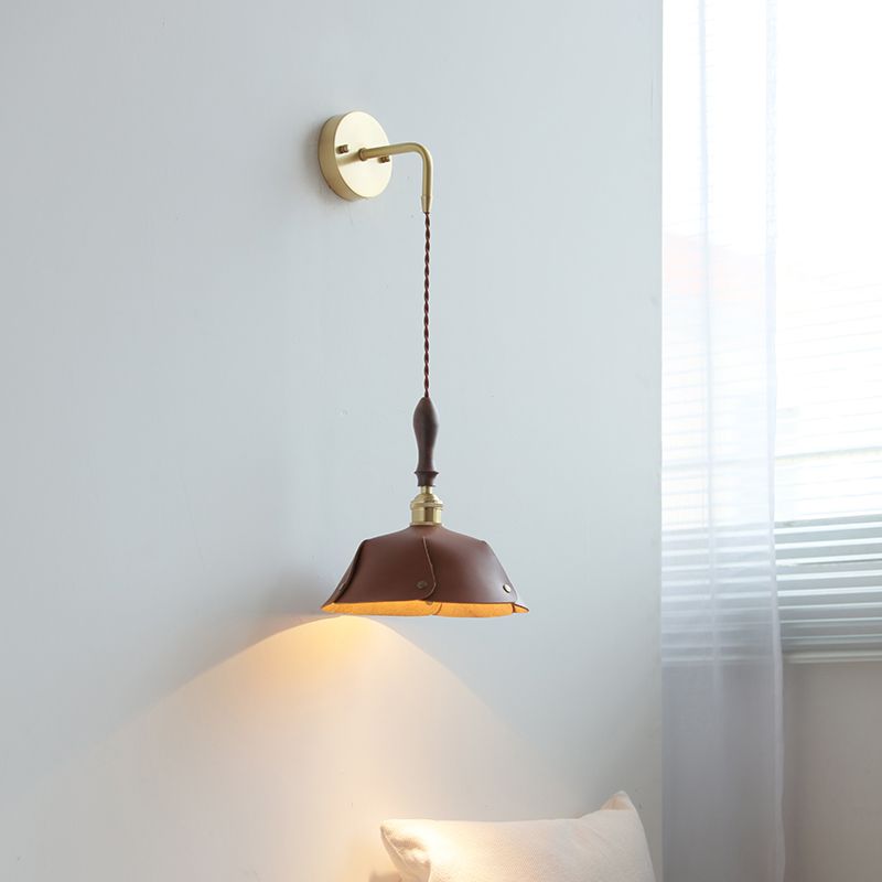 Modernism Wall Hanging Light Brown Sconce Lighting for Bedroom