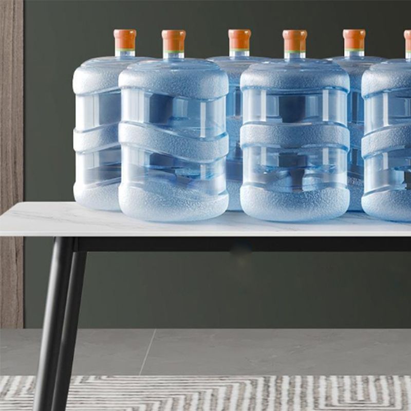 Modern Style Bar Table Rectangle Stone Bar Dining Table with 4 Legs