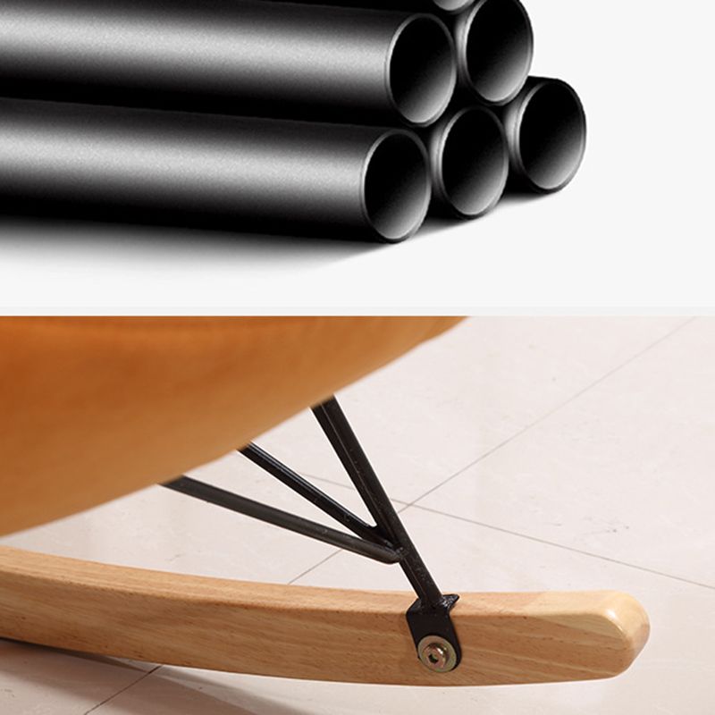 Modern Rocker Upholstered Tufted Cushions with Light Legs Glider