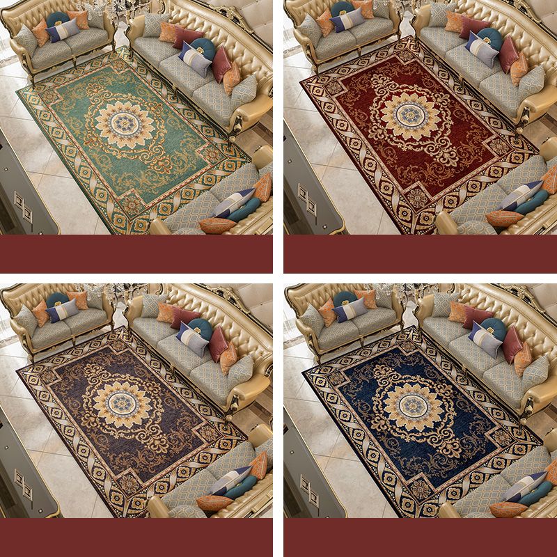 Shabby Chic Flower Teppich Multifarbener Synthetikbereich Teppich nicht rutschfestem Fleckenresistenten Waschmaschine Teppich für Salon