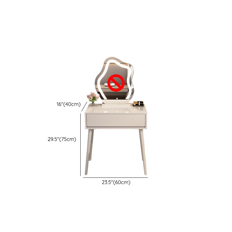 Contemporary Wooden Makeup Vanity Desk Table with Storage Drawers