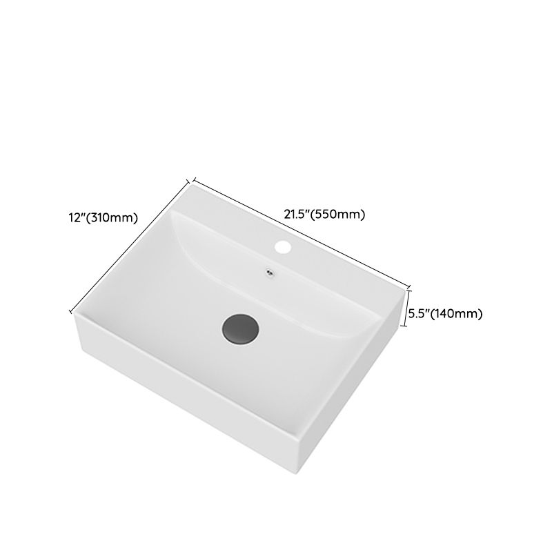 White Rectangular Trough Bathroom Sink Modern Trough Bathroom Sink
