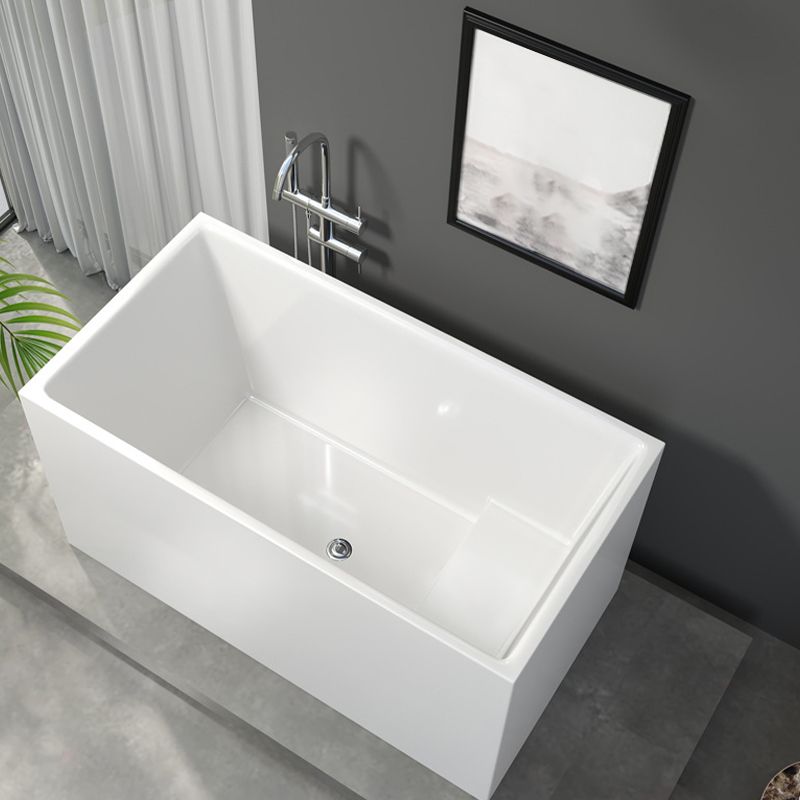 Modern Soaking Freestanding Bath Tub Acrylic Bathroom Bathtub in White