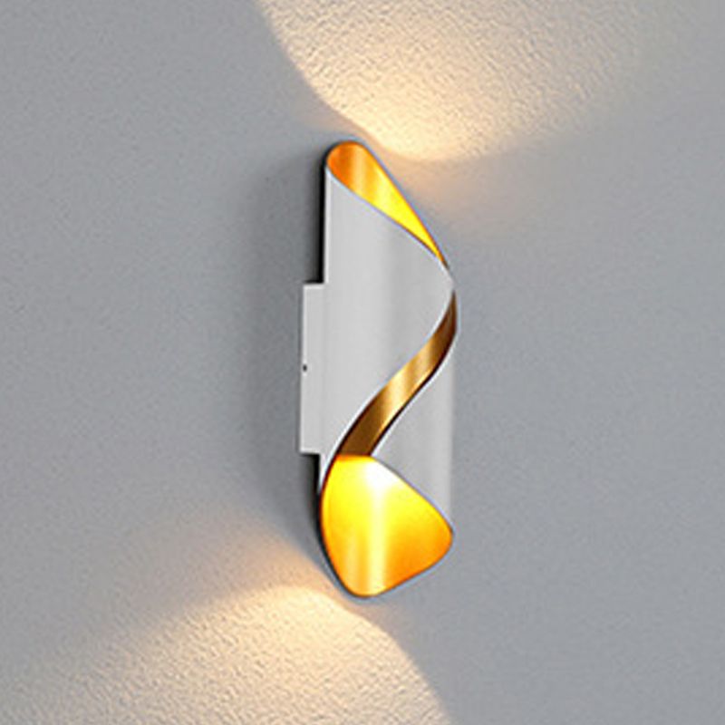 Contemporary Aluminum Wall Light Geometric Shape 2 Lights Wall Sconce for Bedroom