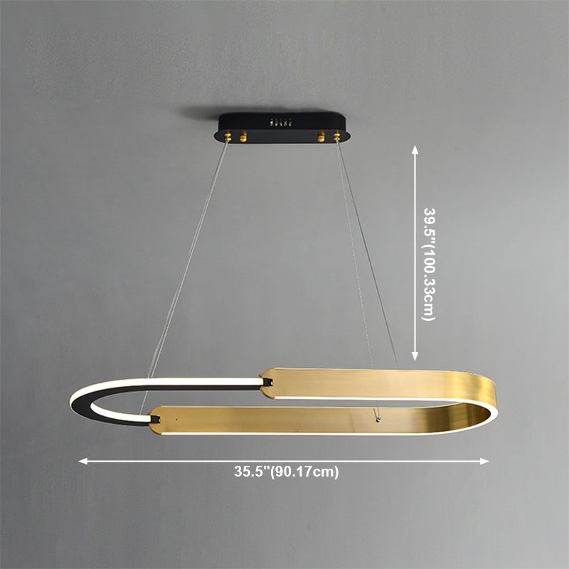 Modern Dining Chandelier Light Simple LED Island Light Fixture for Dining Room