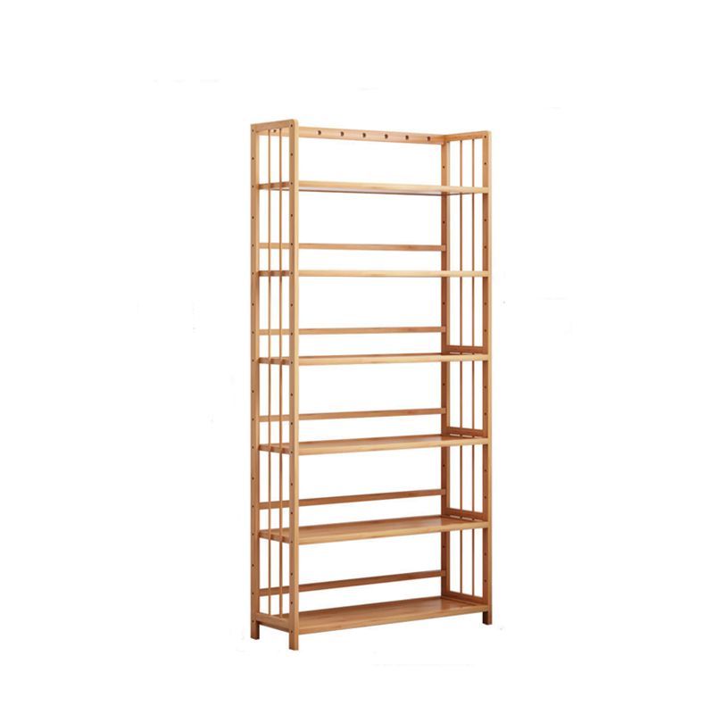 Modern Natural Book Shelf Bamboo Open Back Shelf Bookcase for Home