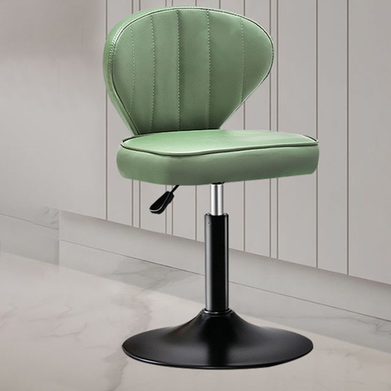 Home Swivel Adjustable Height Stool Modern Matte Finish Leather Barstool