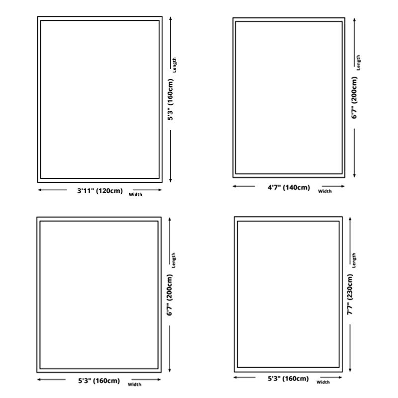 Contemporary Geometric Print Rug Polyester Area Carpet Non-Slip Backing Indoor Rug for Living Room