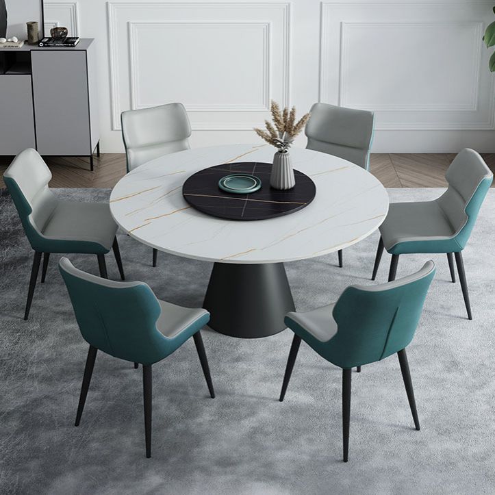 Sillas de comedor de cuero estilo moderno Butacas Parsons con respaldo (juego de 2)