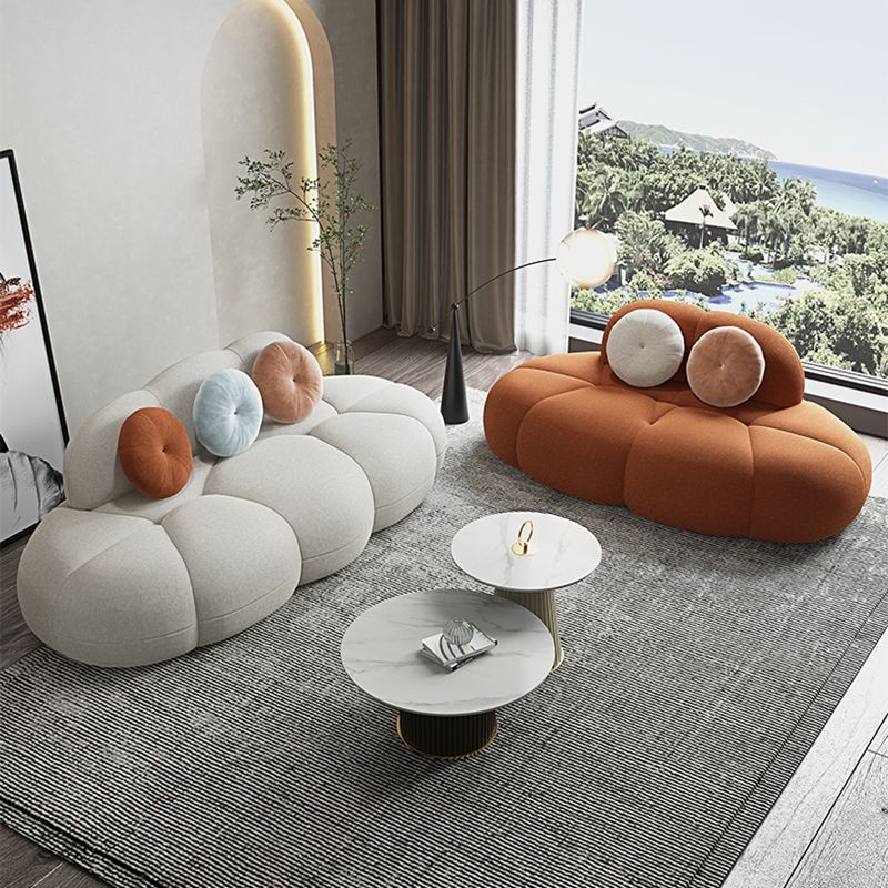 Contemporary Polyester Sofa Stain Resistant Armless Settee for Living Room