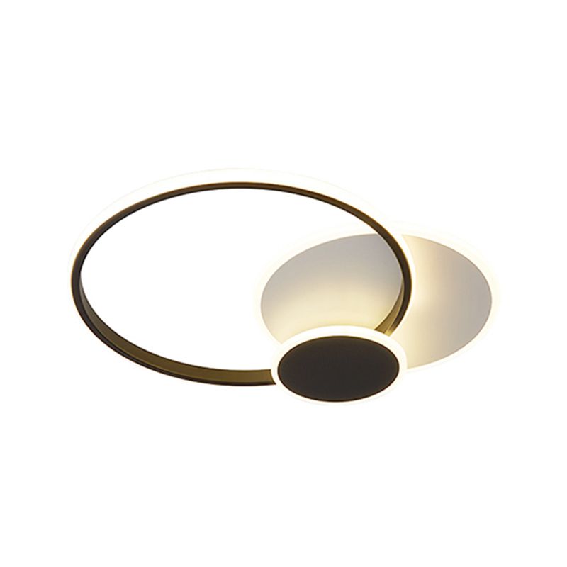 Anneau LED encastré lampe acrylique abat-jour plafonnier pour salon salle à manger