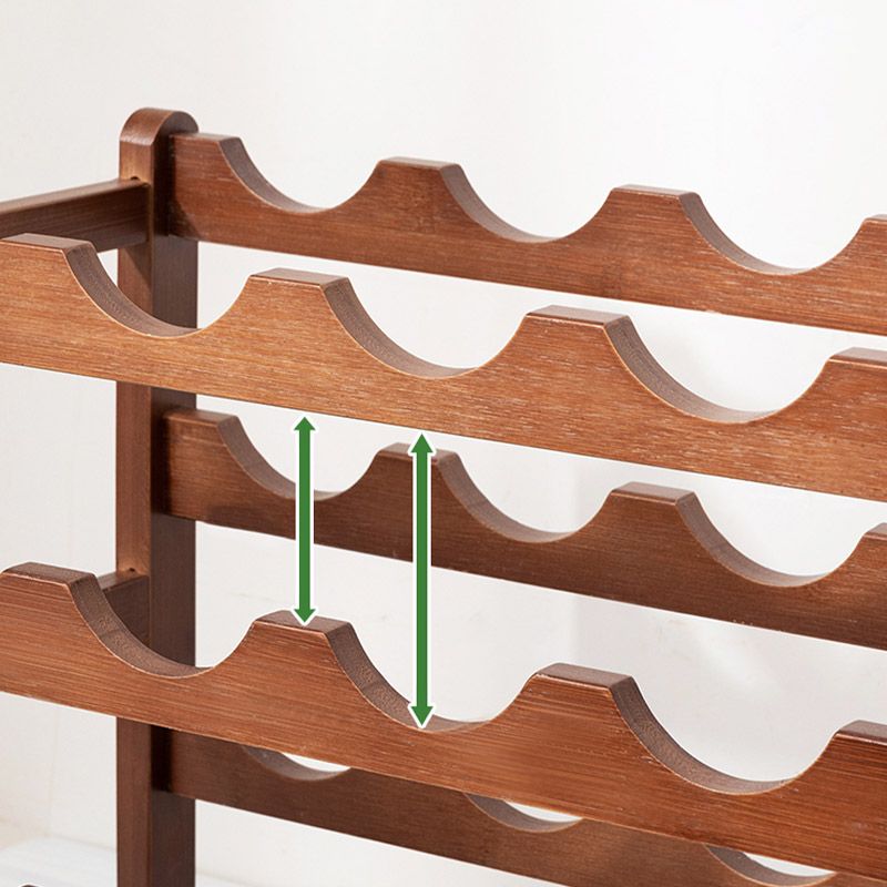 Countertop Modern Wine Rack Wood Wine Bottle Rack for Living Room