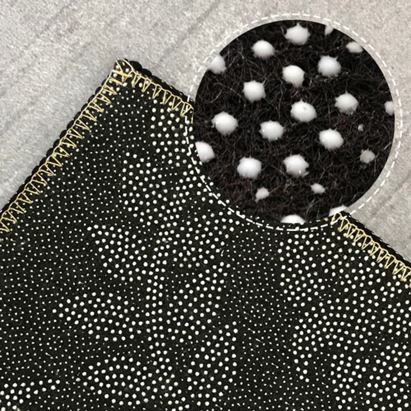 Black Modern Area Rug Line Pattern Polyester Area Carpet Stain Resistant Rug for Home Decor