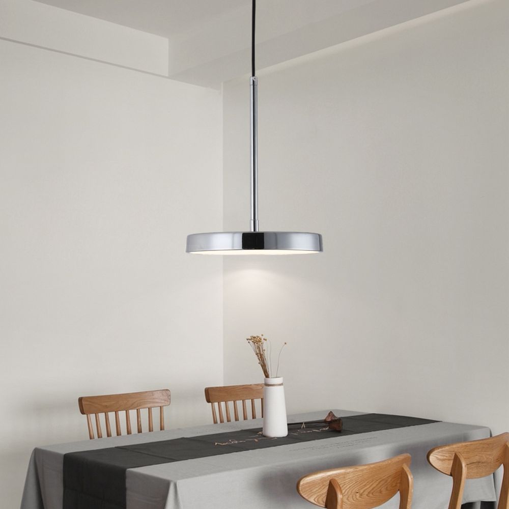 Nordic Simple Hanging Ceiling Light Circular Metal LED Hanging Light Fixtures for Restaurant