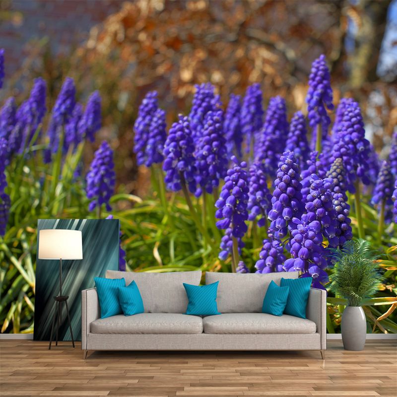 Hyacinth Modern Mural Decal Stain Resistant Wall Covering for Bedroom Bathroom