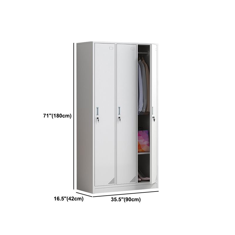 Hinged Contemporary Wardrobe Cabinet Metal Wardrobe Armoire for Home