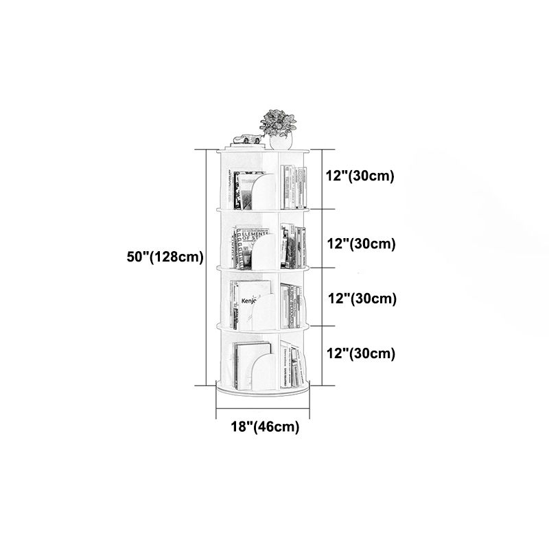 Libreria per angoli angoli di legno fabbricato bianco contemporaneo chiuso.
