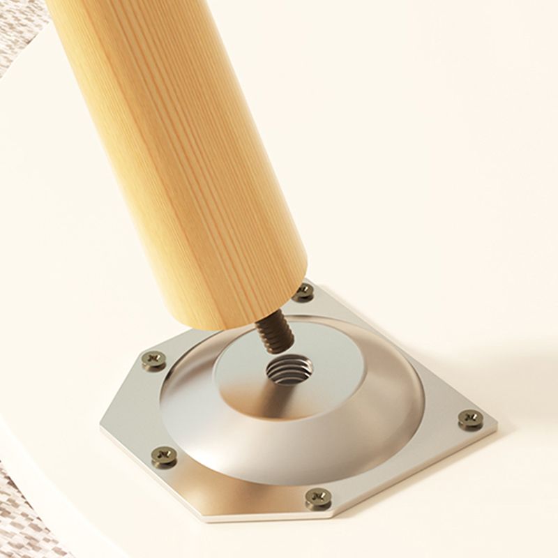 19.7" H Round Wood Cocktail Table Modern 3 Legs Coffee Table