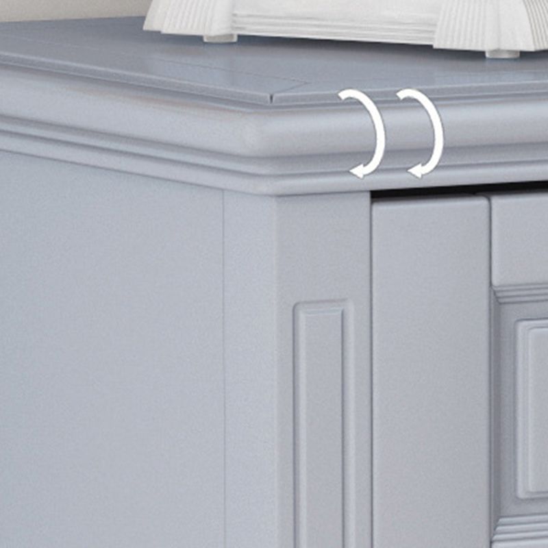 Traditional Rubber Wood Bedroom Storage Chest Vertical Chest with Drawers