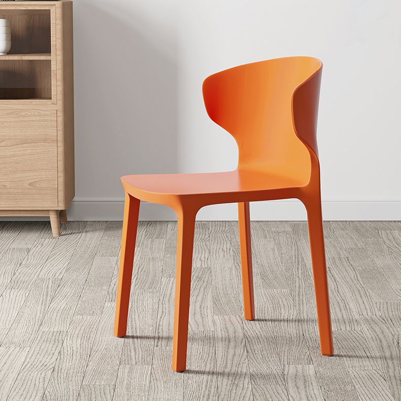 Silla lateral de plástico para conferencia escandinava, acabado mate, Wingback, silla de comedor