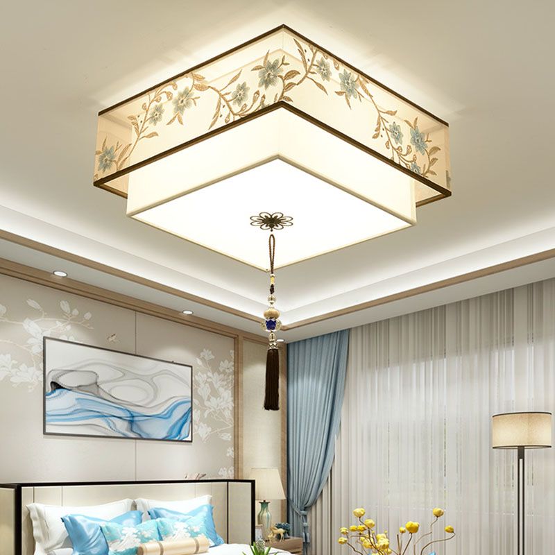 Lampada a soffitto a filo a filo a filo in tessuto in tessuto illuminazione a montaggio a filo