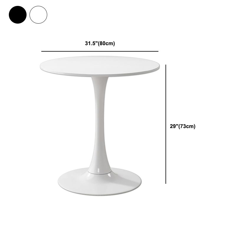 Pedestal Coffee Table Wood Round Coffee Table for Living Room