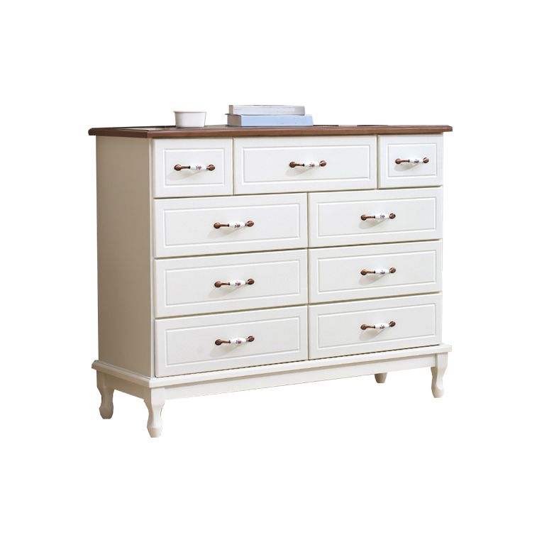 Modern Style Wooden Chest Bedside Storage Chest with Ceramic Handle