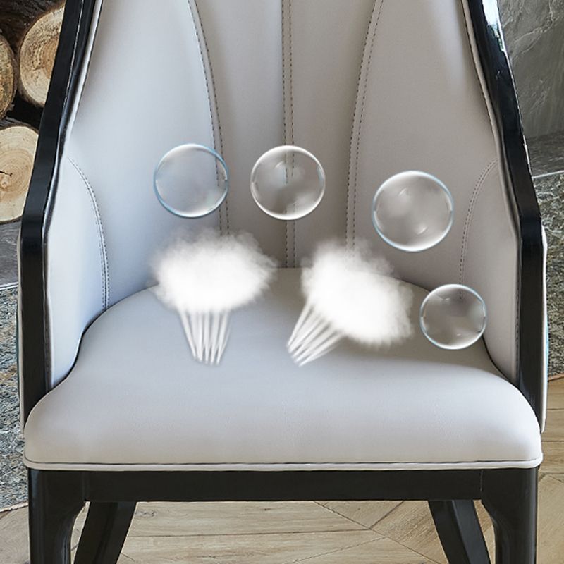 Modern Simple Arm Chair Wooden Frame Dining Arm Chair for Living Room