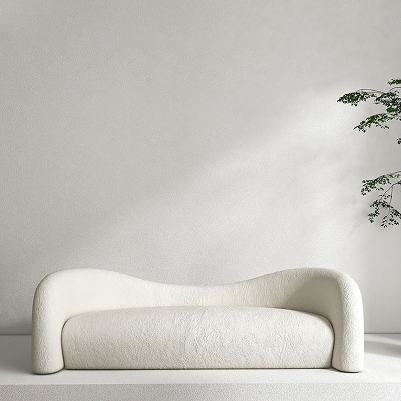 Contemporary Curved Sofa Sloped Arm Sofa with Tight Back for Living Room