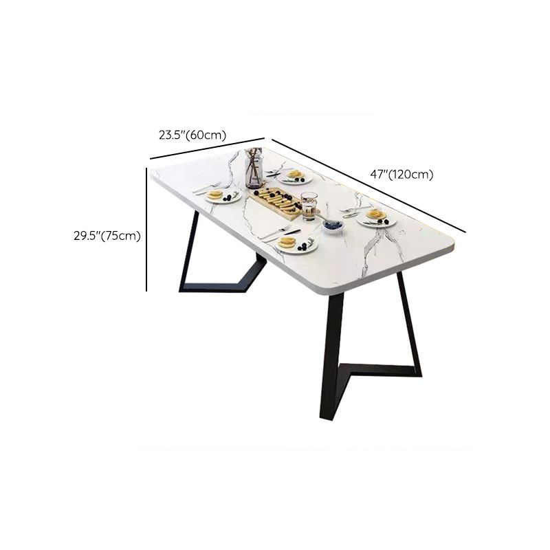 Modern Wood Dining Table Set 5 Pcs Dining Room Furniture Set