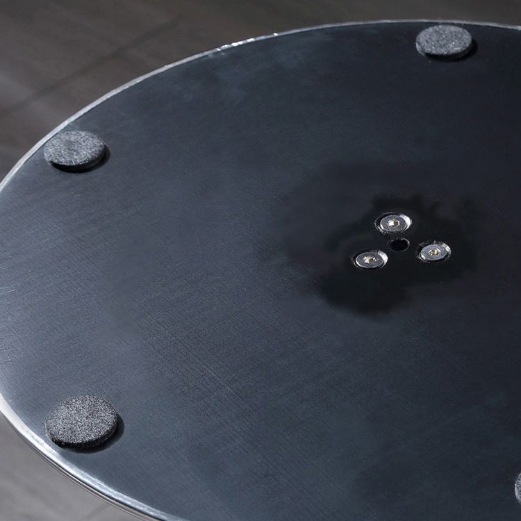 Industrial Square Dining Table Stainless Steel Table with Pedestal Base