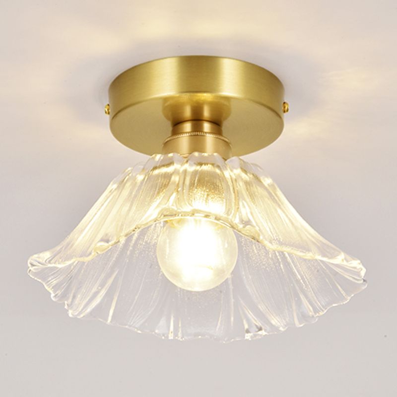 Nordic Glass Ceiling Lamp Household Flush Mount Light Fixture for Bedroom