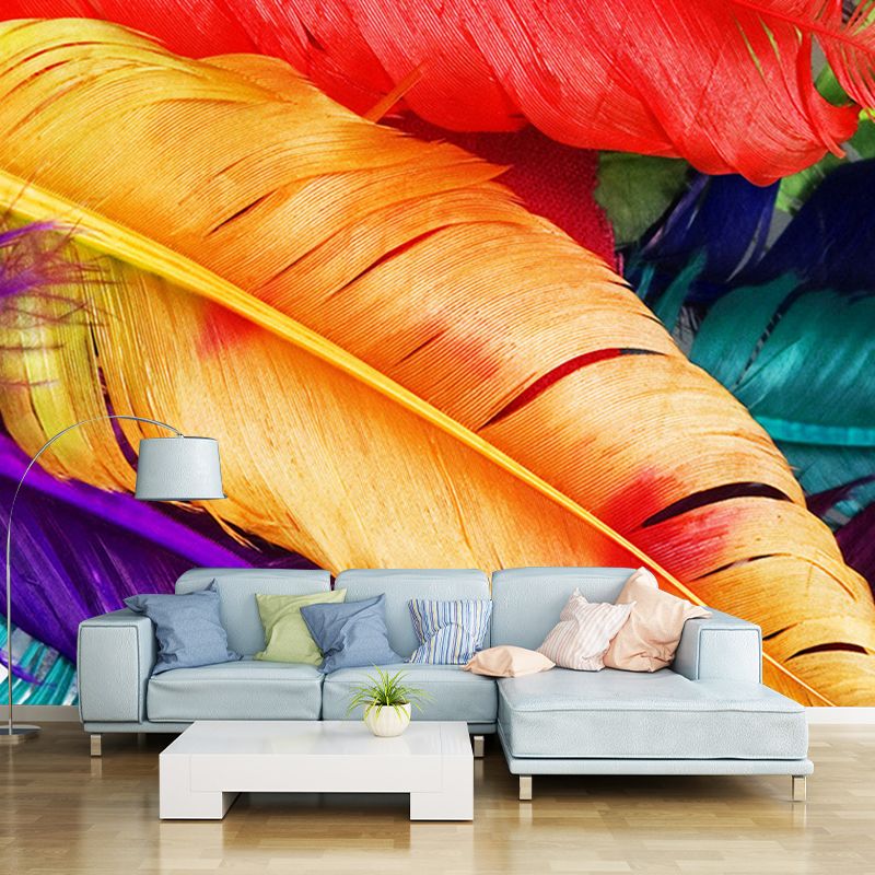 Illustration Feather Murals Extra Large Wall Covering for Home, Personalised Size