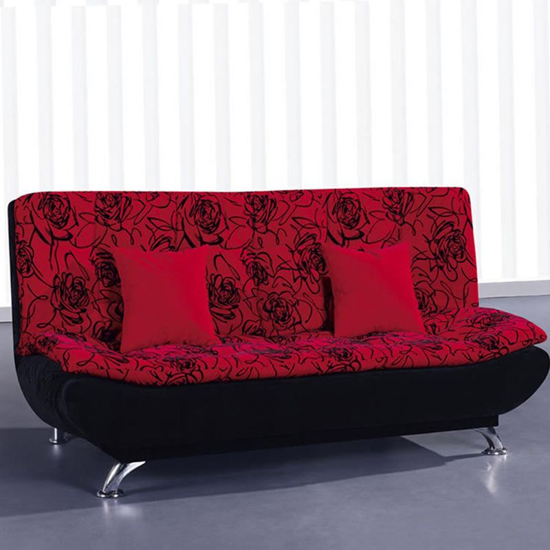 Polish Finish Armless Sofa Square Seating for Living Room and Bonus Room
