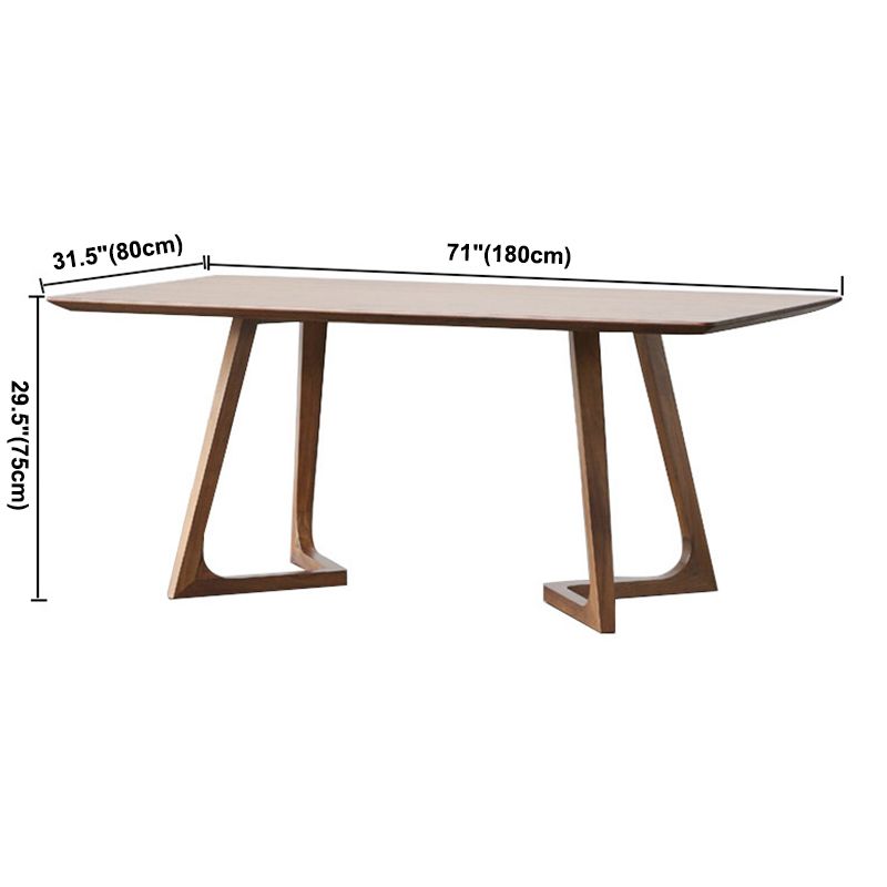 Eigentijdse stijl massief hout rechthoekige eettafel sleeëntafel voor thuis