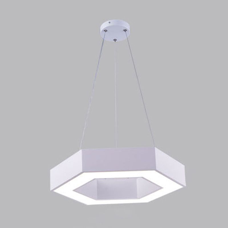 Office Flur LED Anhänger moderner Stil hängendes Licht mit sechseckiger Acrylschatten
