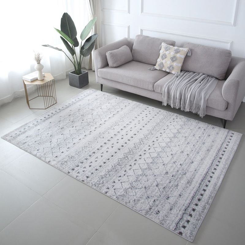 Simple Abstract Rug Imitation Cashmere Area Carpet Non-slip Rug for Living Room and Bedroom