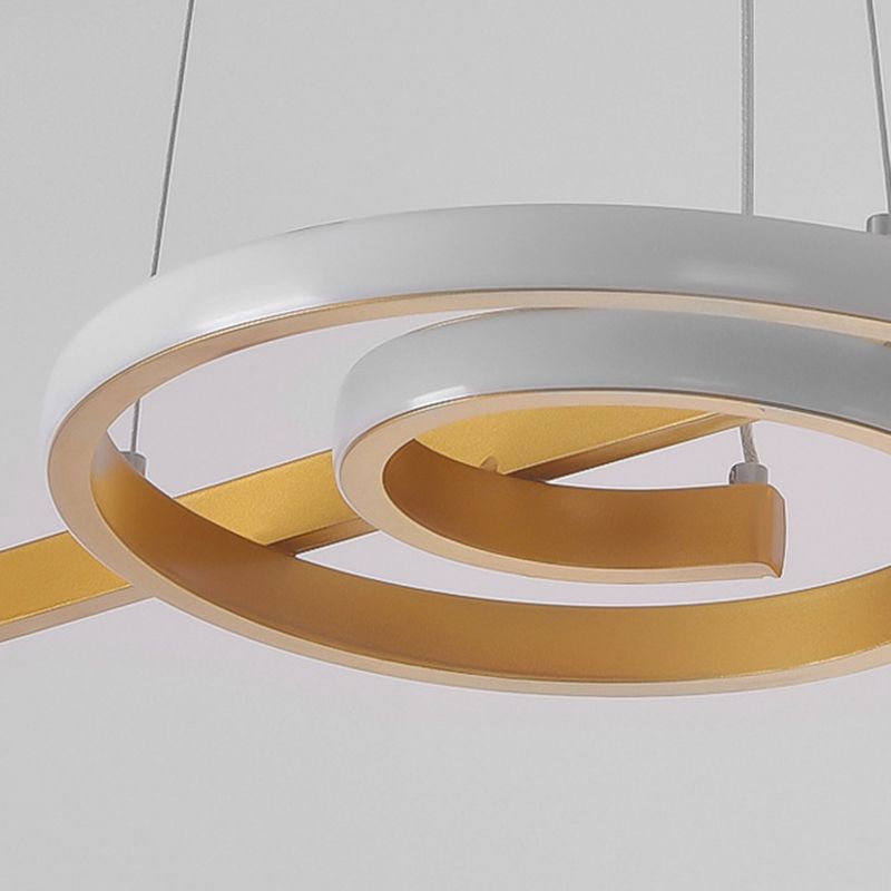 Aluminium LED Ceiling Light in Modern Creative Style Linear Pendant Light with Silica Gel Shade