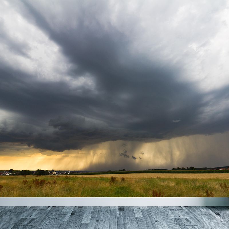 Modern Photography Wallpaper Mural with Dark Clouds Wall Covering for Living Room