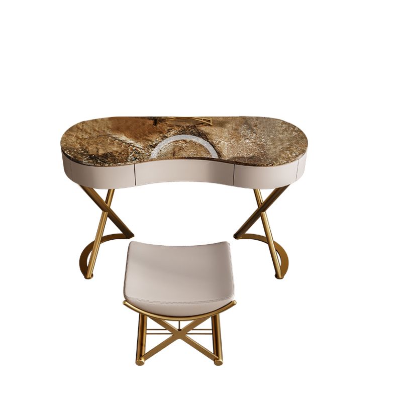 Glam Make-up Vanity Metal Bedroom Lighted Mirror 3 Drawer Dressing Table