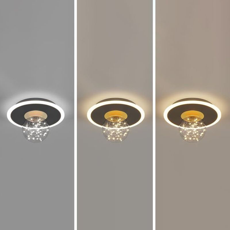 Moderner, minimalistischer, sphärischer, bündig montierter Deckenleuchter aus Glas, bündig montierter Deckenleuchter